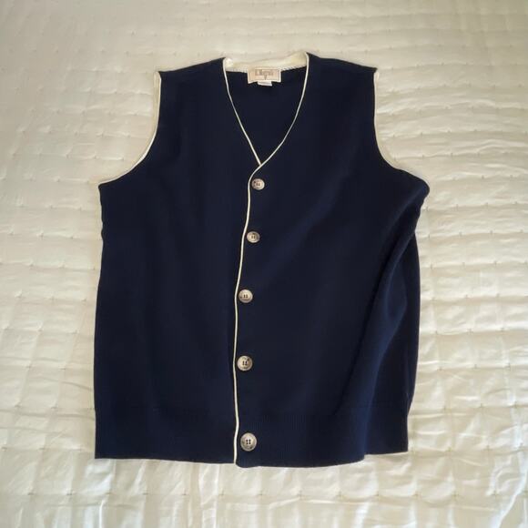 VTG E. Magrath Knit Sweater Vest Women's LNavy BlueUnisex Men's LEUC